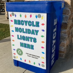 Holiday Recycle Lights Bin