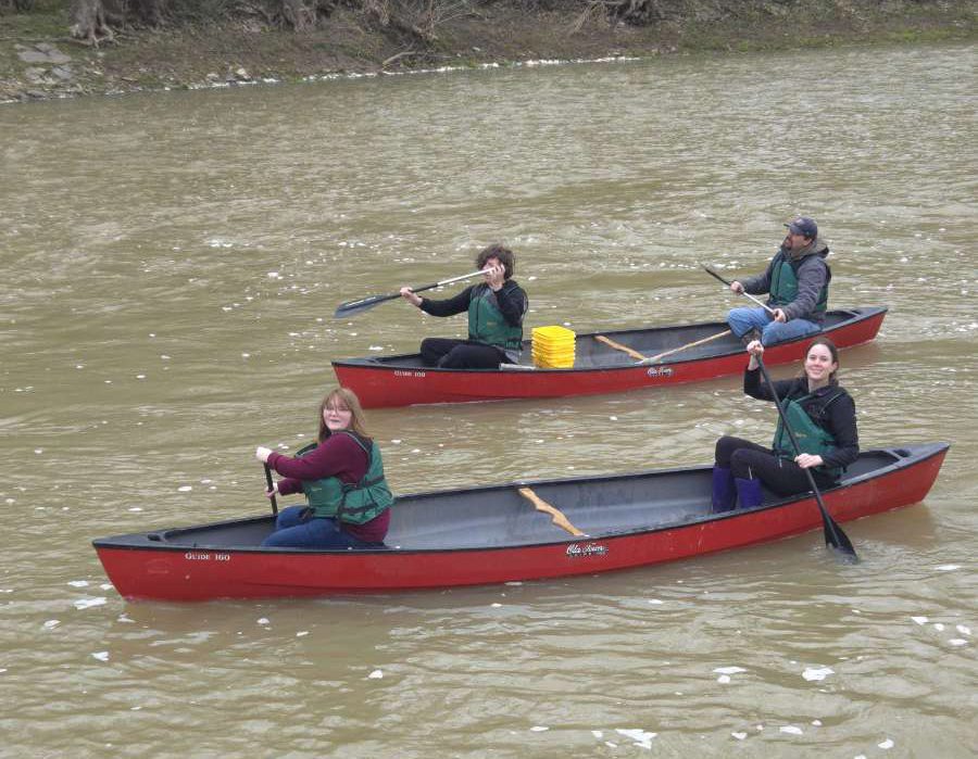 Spring field trip on the river